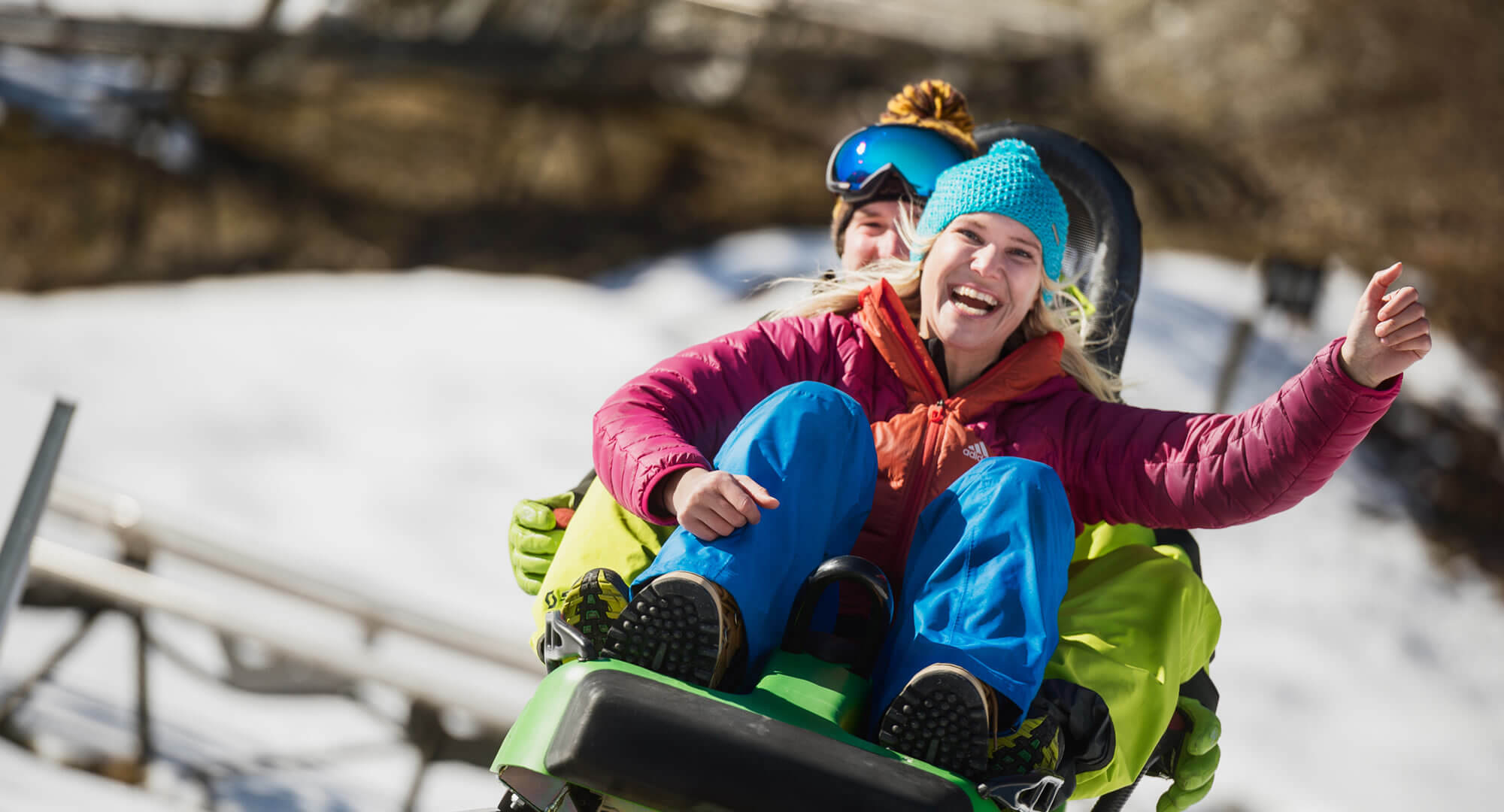 Lucky Flitzer - die Sommerrodelbahn hat auch im Winter geöffnet © Flachau Tourismus